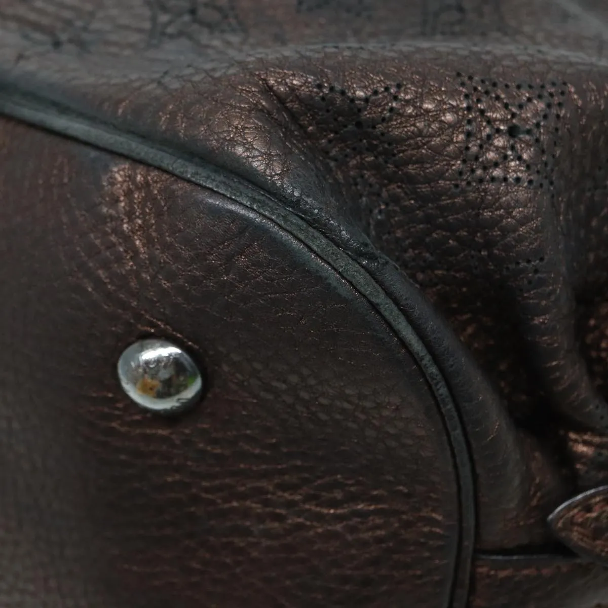 LOUIS VUITTON Monogram Mahina L Tote Bag Leather M95766 LV bs16484