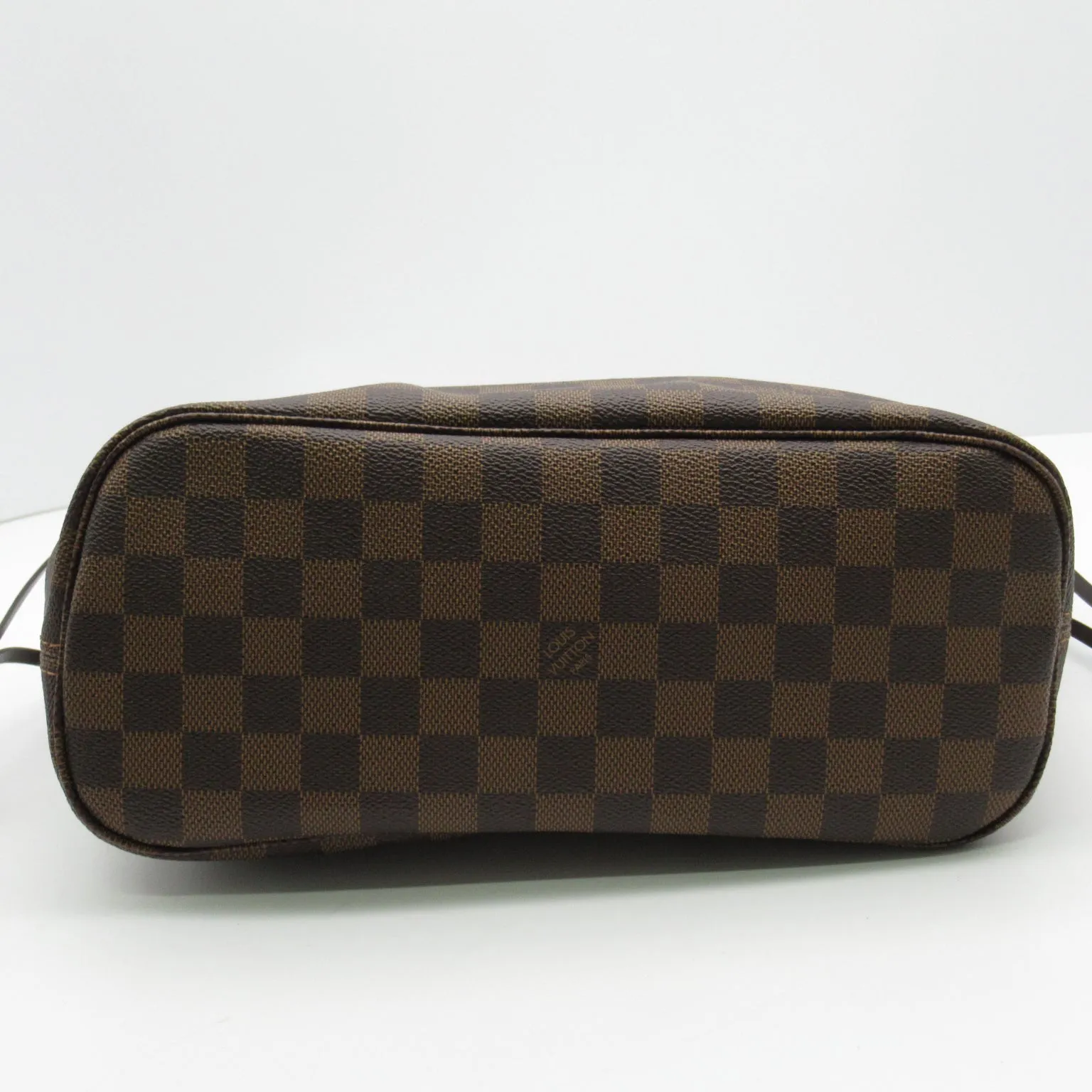 Louis Vuitton Neverfull Pm Tote Bag Handbag Coated Canvas Damier Brown Ebene