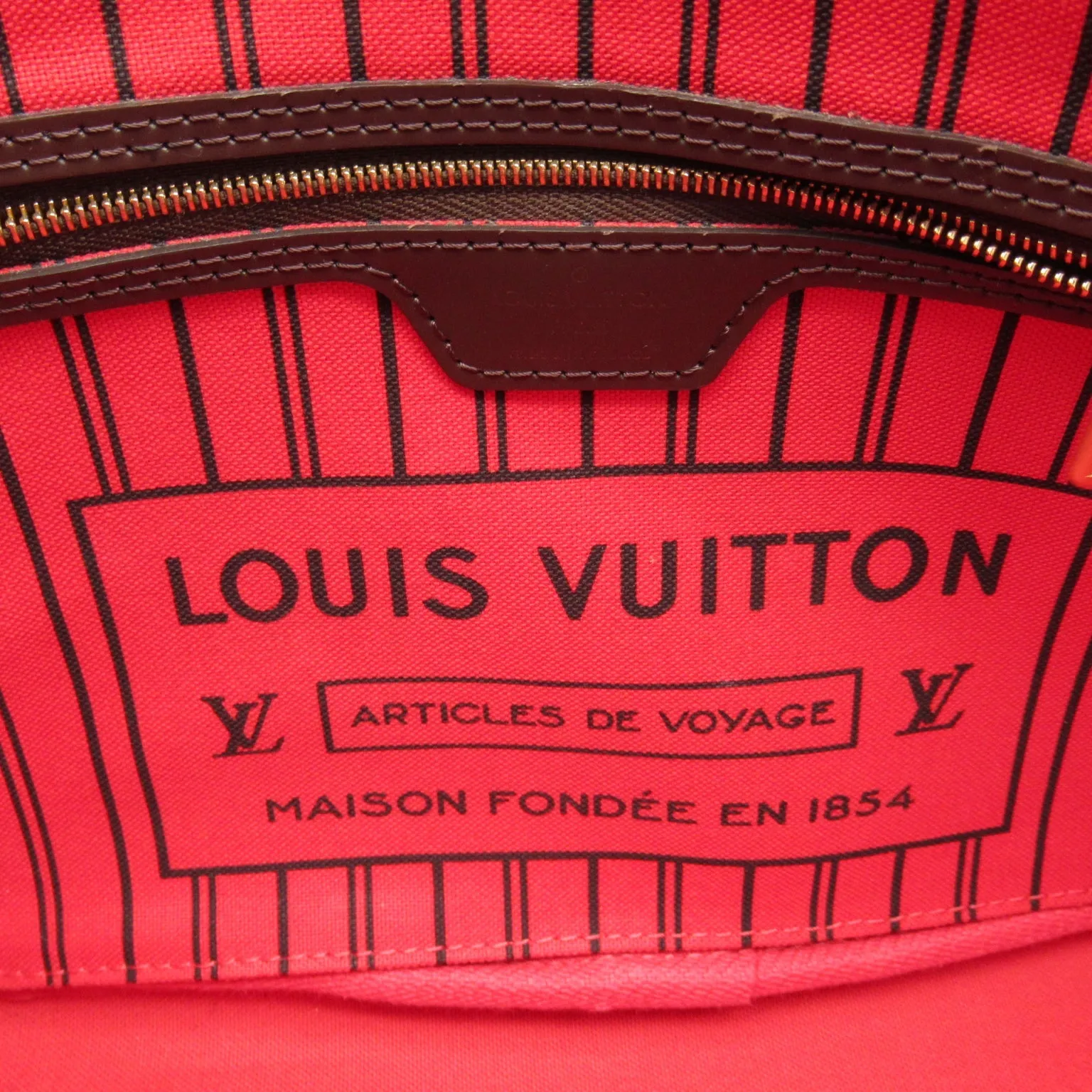 Louis Vuitton Neverfull Pm Tote Bag Handbag Coated Canvas Damier Brown Ebene