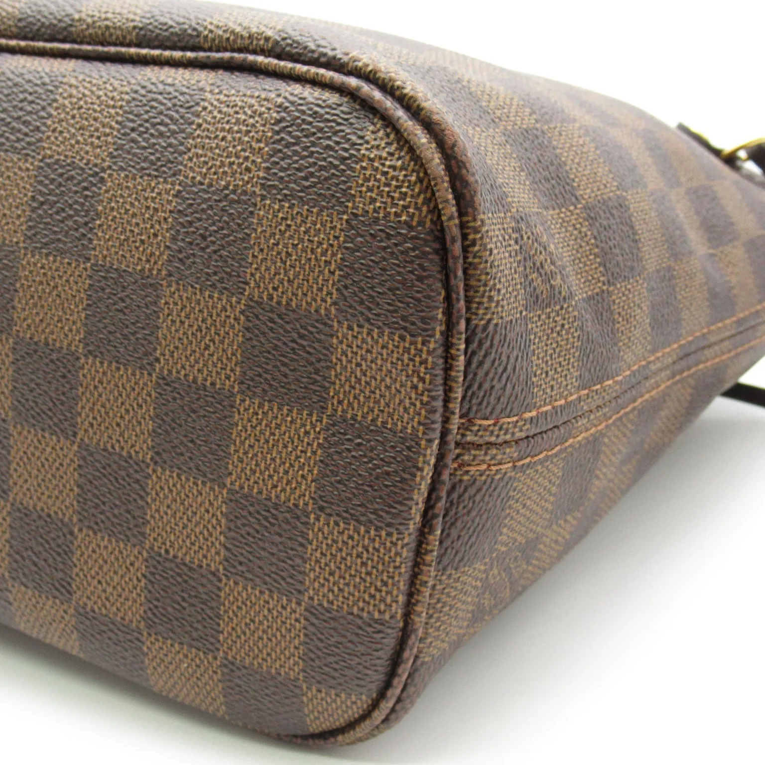 Louis Vuitton Neverfull Pm Tote Bag Handbag Coated Canvas Damier Brown Ebene