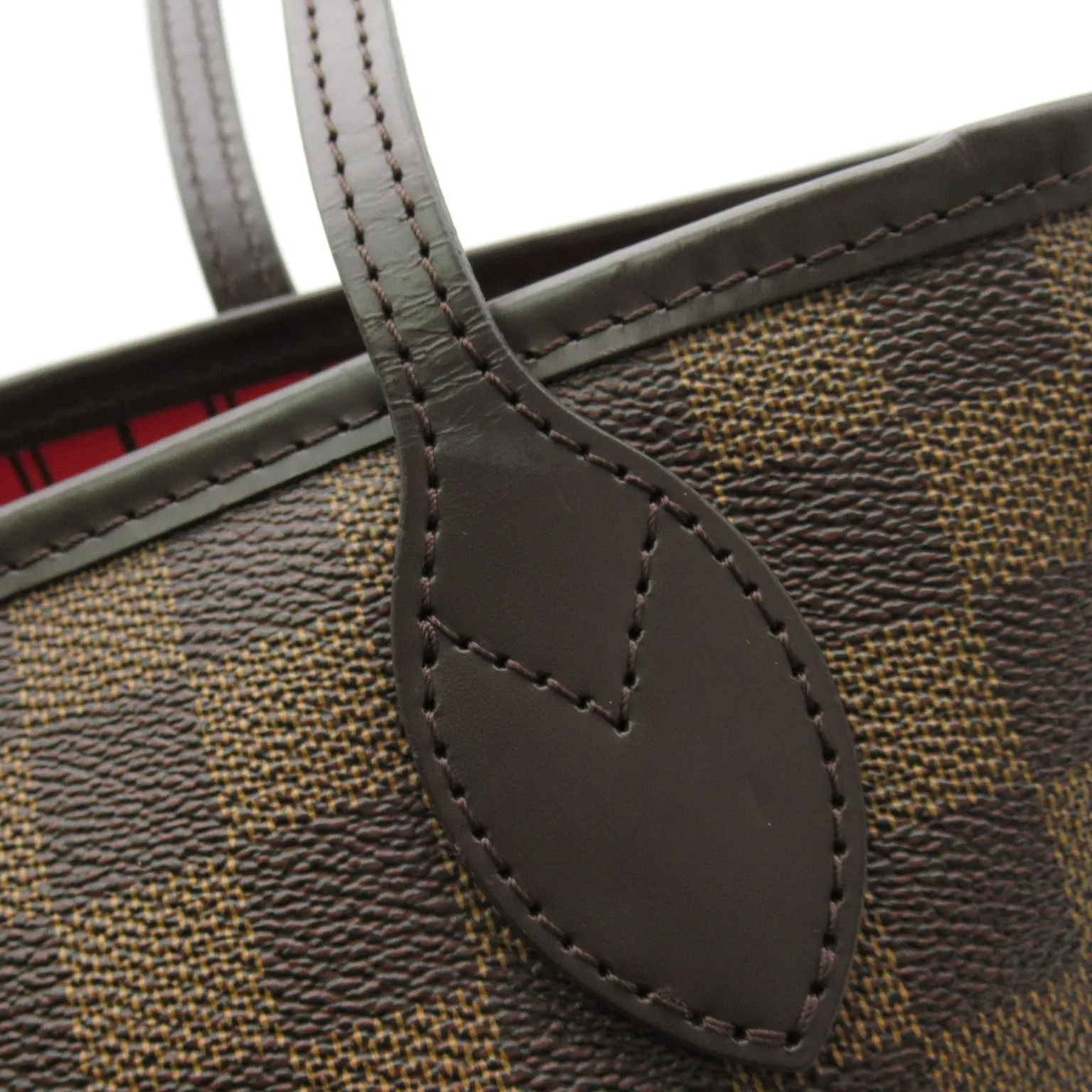 Louis Vuitton Neverfull Pm Tote Bag Handbag Coated Canvas Damier Brown Ebene