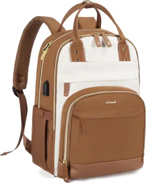 LOVEVOOK Backpack for Women,Laptop Backpack Women,Fits 15.6 Inch Laptop Computer Bag,Teacher College Backpack Purse,Fashion Waterproof Travel Work Anti-theft Backpack for Traveling on Airplane Daypack