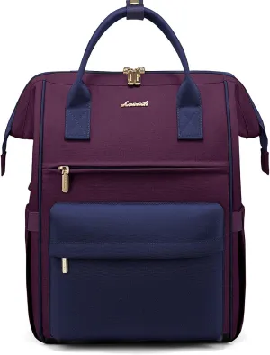LOVEVOOK Laptop Backpack for Women Men, Teacher Nurse Work Bag Waterproof Fashion Travel Backpack Purse, 15.6 Inch Computer Backpack with USB Port