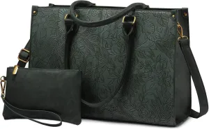 LOVEVOOK Laptop Bag for Women, 15.6 inch Laptop Tote Bag Vintage Work Bags for Women Computer Bag Office Briefcase Handbag