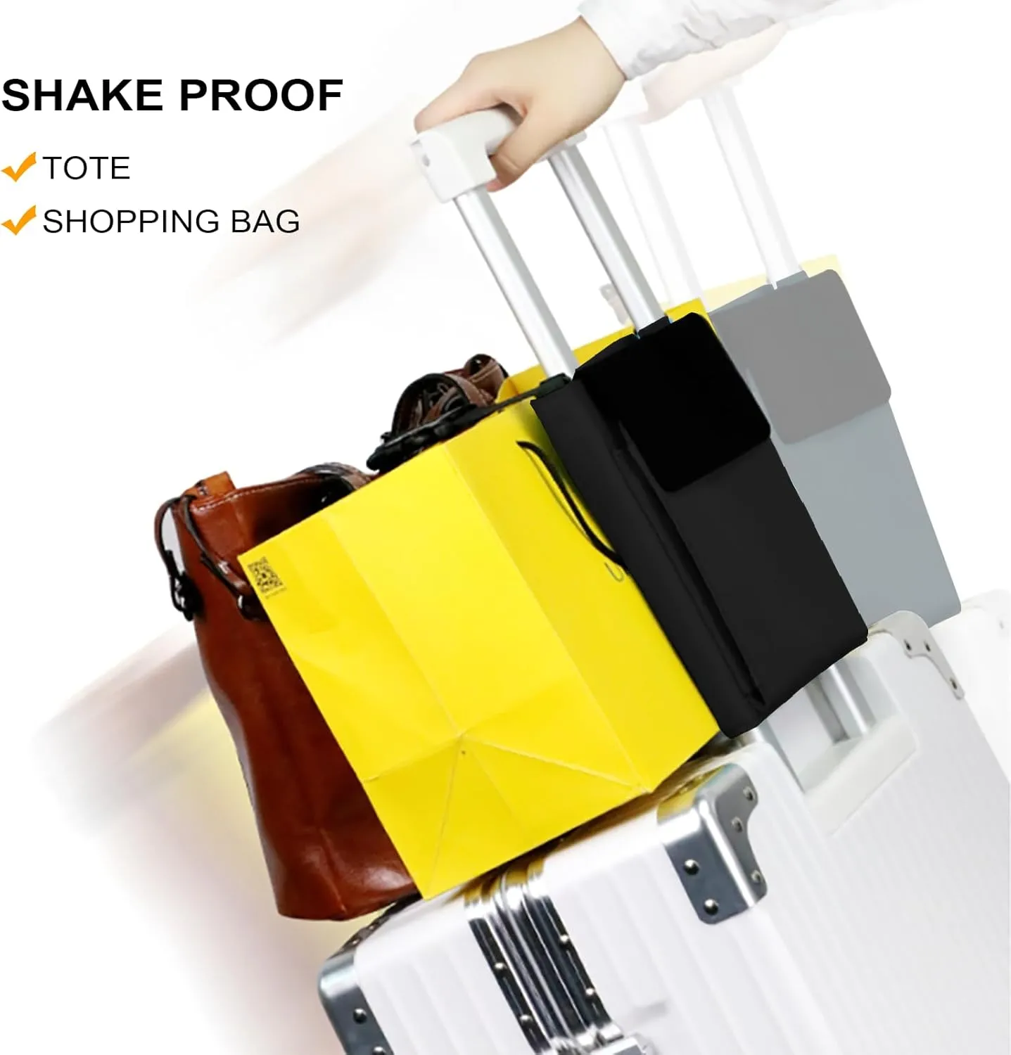 Luggage Straps, Travel Carry-on Luggage Helper, Adjustable Suitcase Strap Bag Travel Accessory Add a Bag for Duffel, Tote Bag, Laptop Bag, Baggage (Black Magnet)
