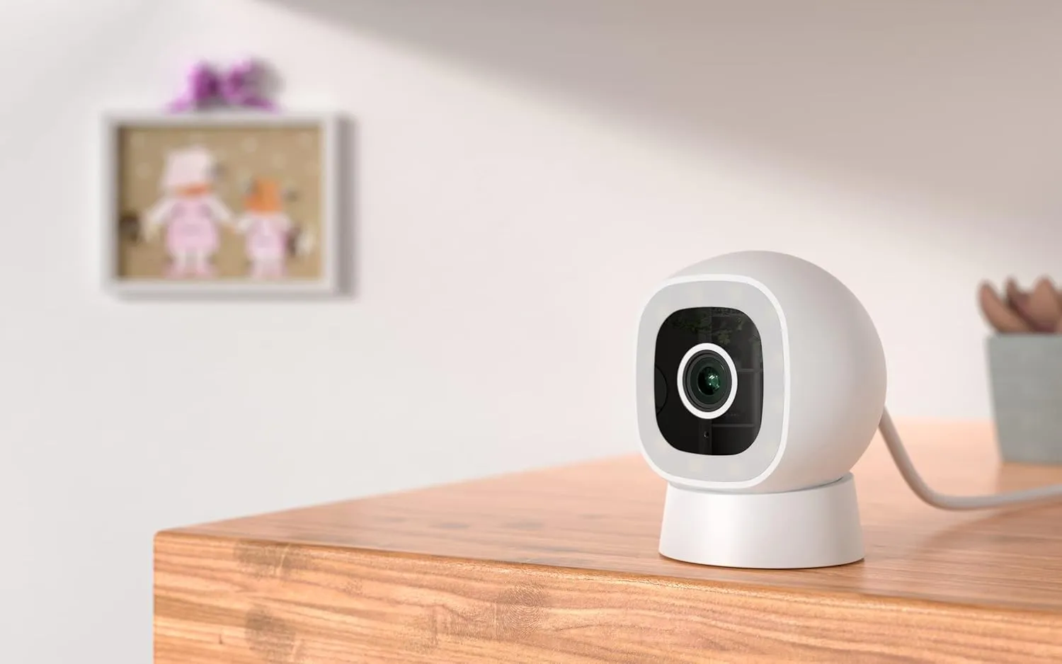 Luna 2K Magnetic Cameras for Home Security, Indoor/Outdoor IP65, Plug-in Smart WiFi, Color Night Vision, w/Spotlight, Two-Way Audio, Advanced AI Motion Detection, Pet Cámara with Phone app (2, White)