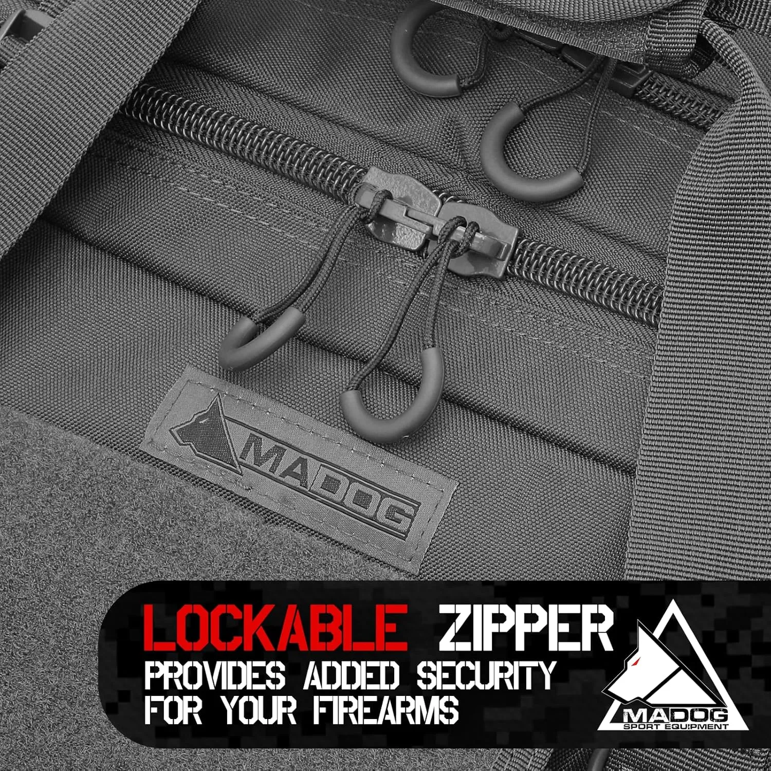 MADOG 47 inch Double Rifle Bag Soft Pistol Cases Long Portable Tactical Shotgun Backpack for Shooting Hunting Carrying, Black