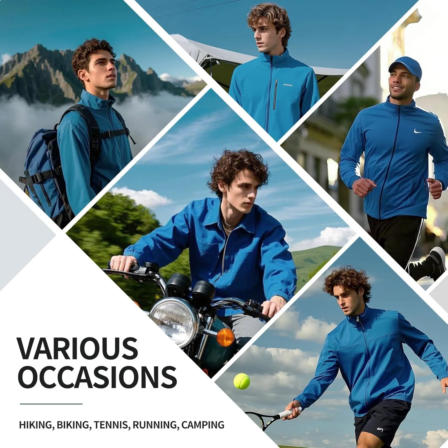 MANTORS Men's Full Zipper Cycling Jerseys Long Sleeves Mountain Bike Shirts