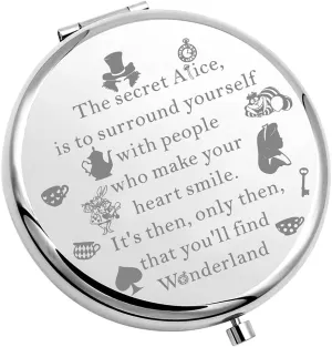 MAOFAED Compact Mirror, Cartoon Lover Gift Makeup Mirror for Friends Purse Mirror (to Surround Yourself)