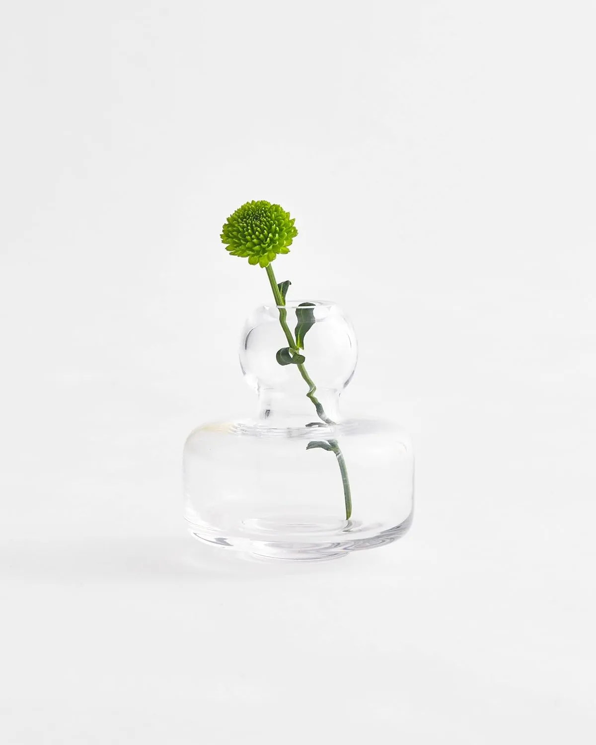MARIMEKKO Clear Glass Flower Vase — Upgrade Your Home Decor with Our Modern Vases for Centerpieces — Perfect Small Glass Vases for Flowers (4" L x 4" W)