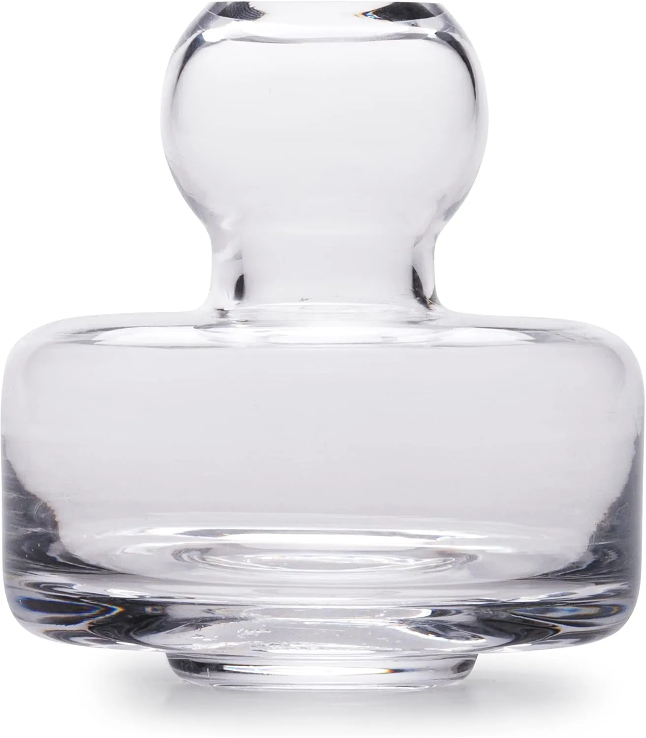 MARIMEKKO Clear Glass Flower Vase — Upgrade Your Home Decor with Our Modern Vases for Centerpieces — Perfect Small Glass Vases for Flowers (4" L x 4" W)