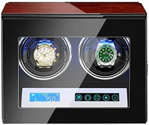 Mechanical Watch Shaker Automatic Watch Winder Box Silent Motor LCD Screen Built-in Illumination Adjustable Watch Pillows Piano Paint Exterior Efficency