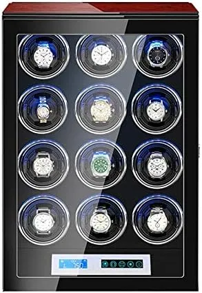 Mechanical Watch Shaker Automatic Watch Winder Box Silent Motor LCD Screen Built-in Illumination Adjustable Watch Pillows Piano Paint Exterior Efficency