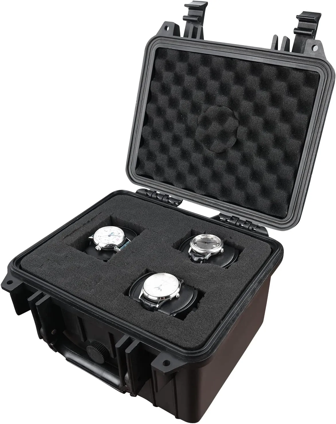 MEIJIA Portable All Weather Waterproof Camera Case With Foam,Fit Use of Drones,Camera,Equipments,Elegant Black,10.62 x9.68x6.87inches