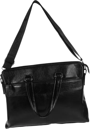 Men's Business Handbag Laptop Bag Pu Leather Briefcase Tote Bag for Men
