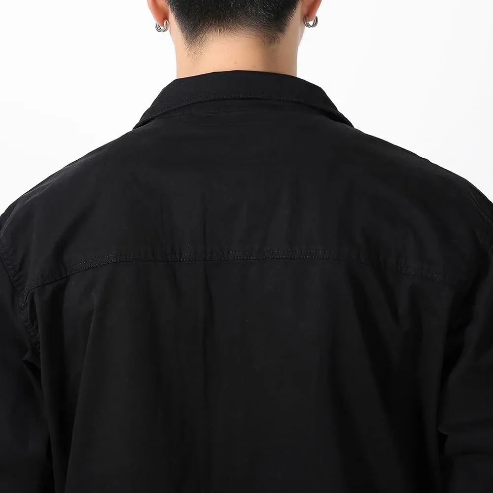 Men's Button Down Work Shirts Relaxed Fit Cotton Multi Pockets Long Sleeves Shirts