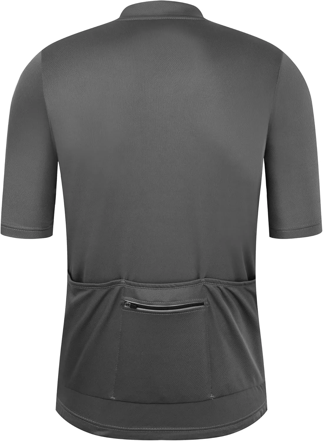 Men's Cycling Jersey Short Sleeves Bike Jersey 1/3 Zipper Solid Color Club Fit, Biking Cycling Shirt Zipper Pocket