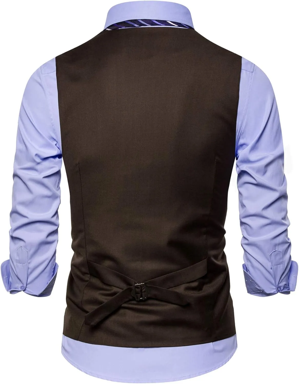 Mens Formal Business Suit Vests 5 Buttons Regular Fit Waistcoat for Suit or Tuxedo