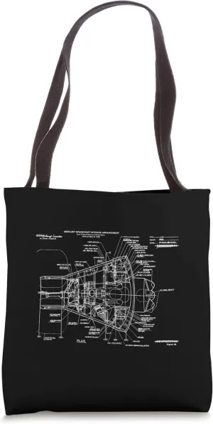 Mercury Spacecraft Patent - space Tote Bag