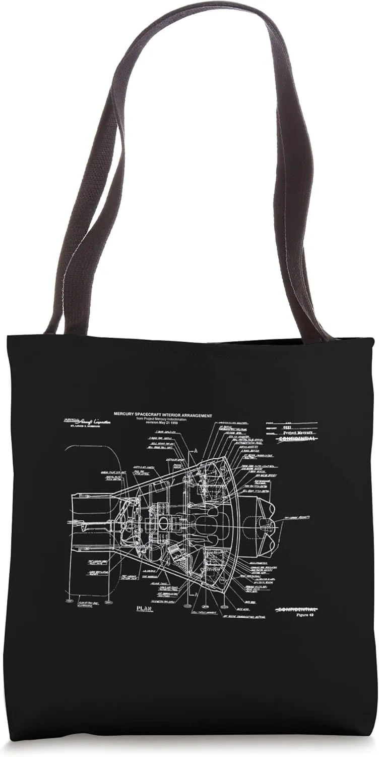 Mercury Spacecraft Patent - space Tote Bag