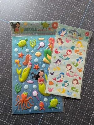 Mermaid Sticker Packs - Bubble Stickers & Flat