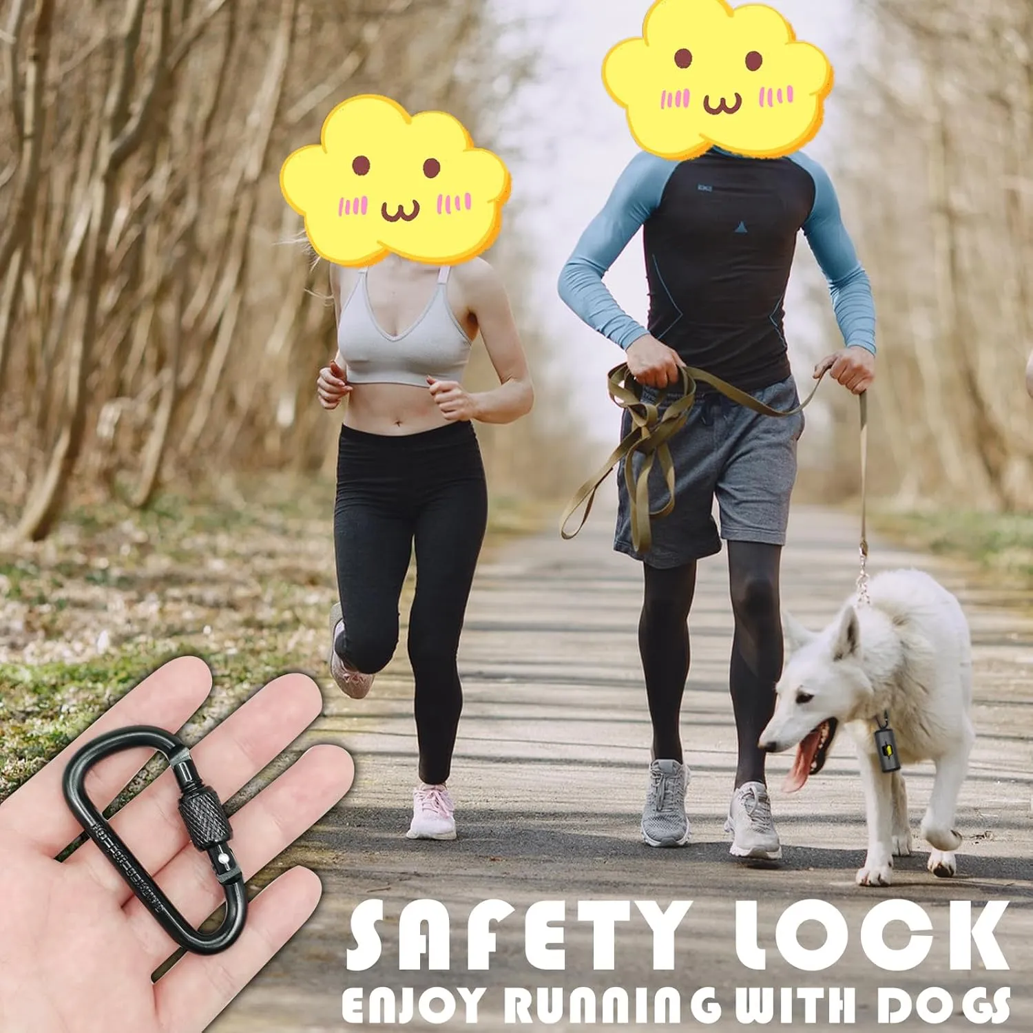 Metal Dog Poop Bag Holder 2-Pack w/Leash Clip|Durable Scratch-Resistant Aluminum|30 Bags 6 Accessories（Black）