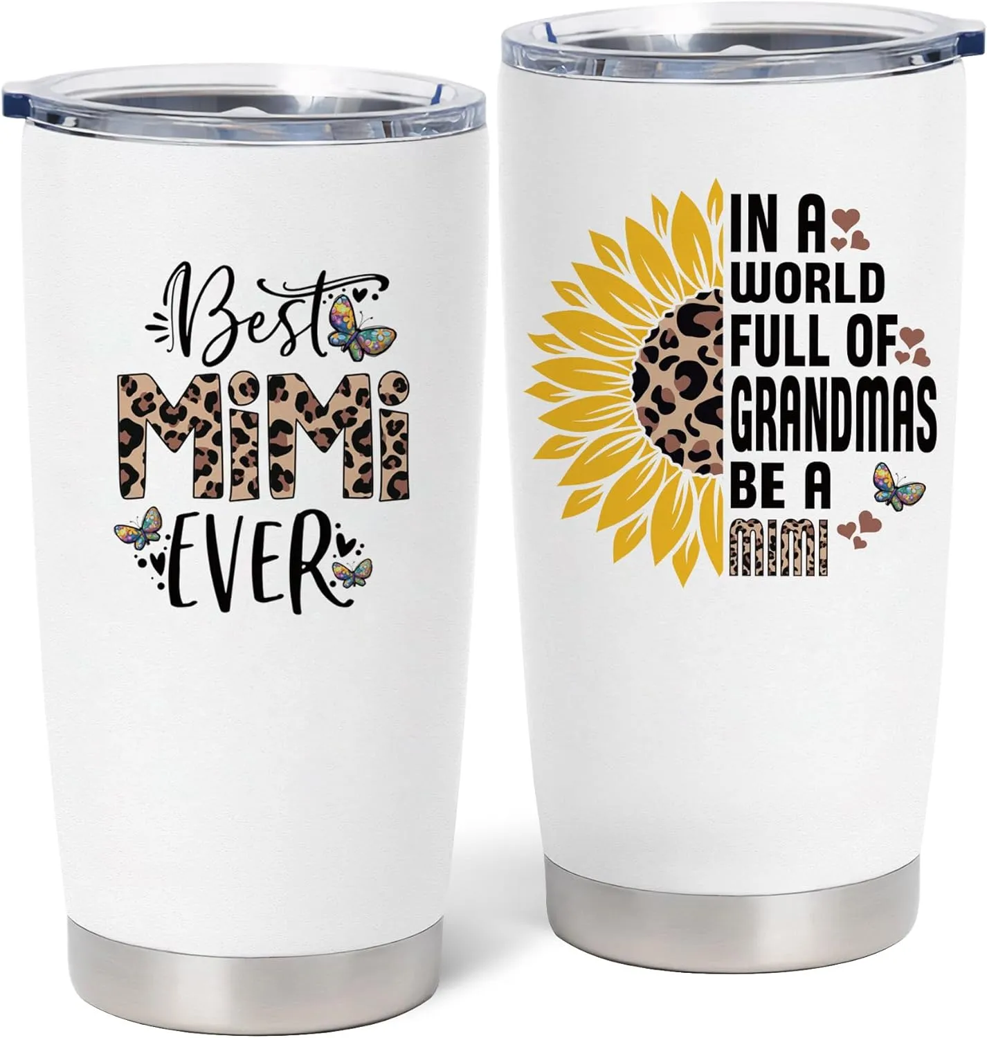 Mimi Gifts for Grandma - Mothers Day/Birthday Gifts for Mimi - Fuuny Grandma Gift from Grandkids, 20 oz Insulation Stainless Steel Tumbler