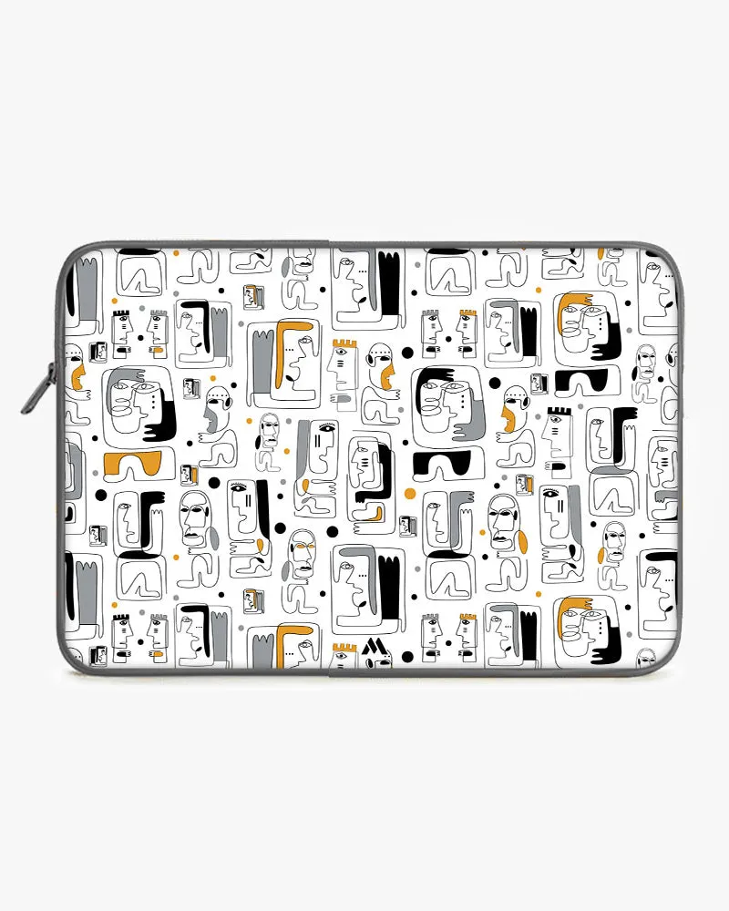 Minimalist Faces MacBook / Laptop-Sleeve