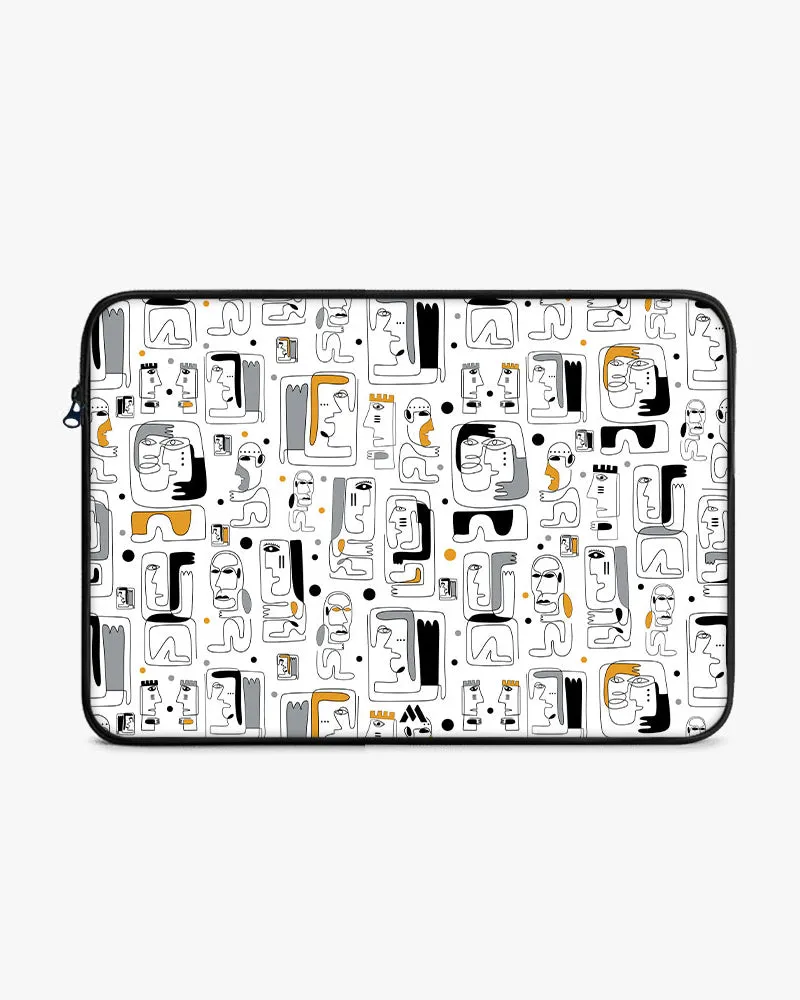 Minimalist Faces MacBook / Laptop-Sleeve