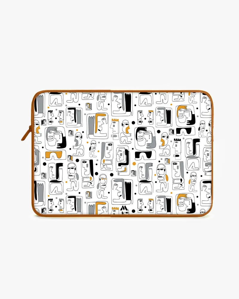 Minimalist Faces MacBook / Laptop-Sleeve