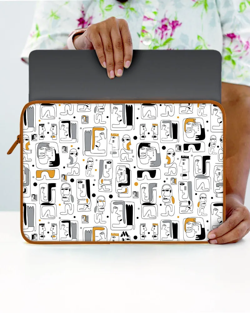 Minimalist Faces MacBook / Laptop-Sleeve