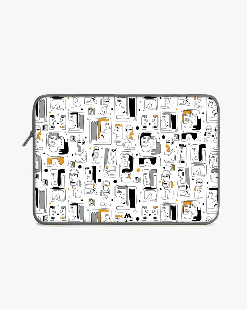 Minimalist Faces MacBook / Laptop-Sleeve