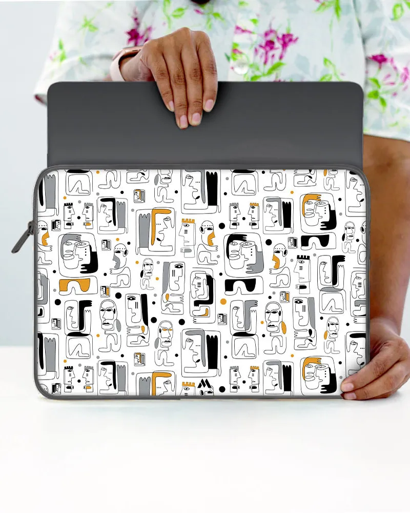 Minimalist Faces MacBook / Laptop-Sleeve