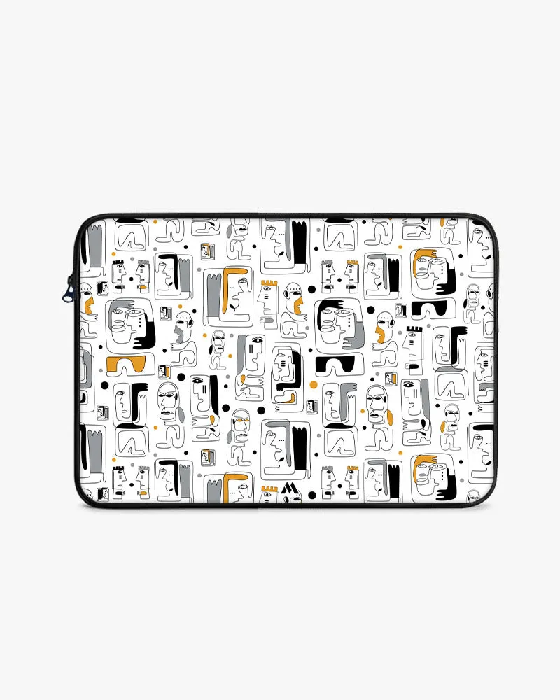 Minimalist Faces MacBook / Laptop-Sleeve