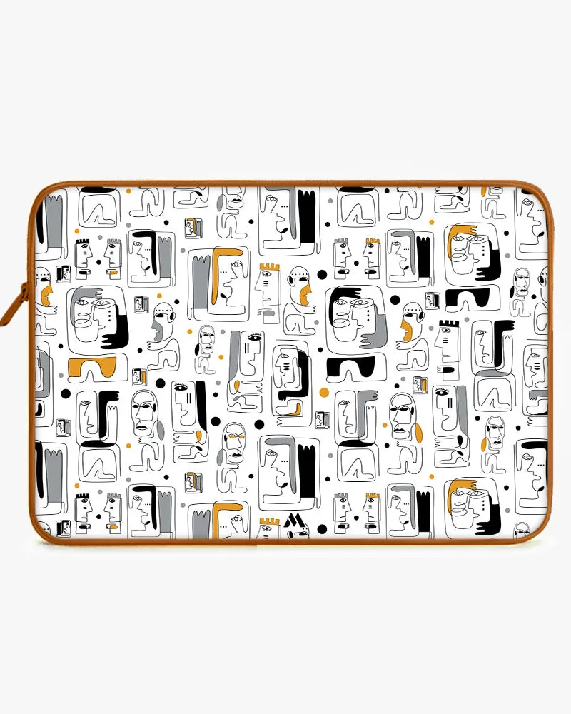 Minimalist Faces MacBook / Laptop-Sleeve