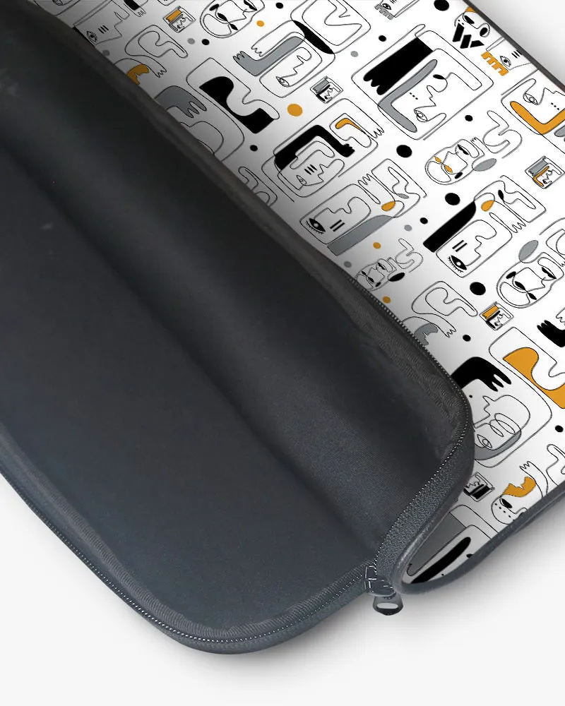 Minimalist Faces MacBook / Laptop-Sleeve