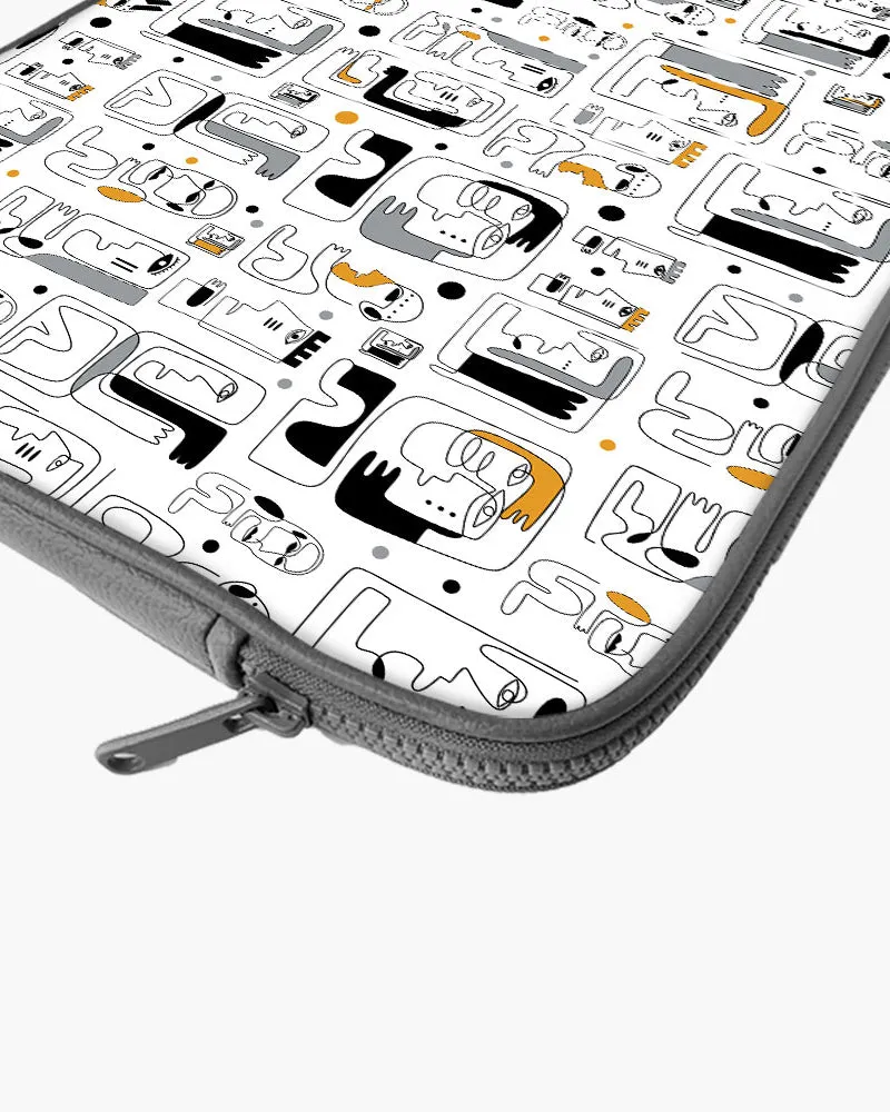 Minimalist Faces MacBook / Laptop-Sleeve
