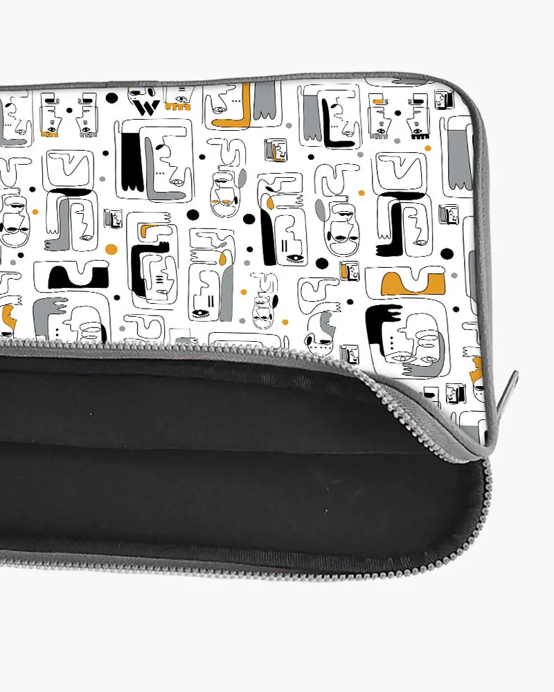 Minimalist Faces MacBook / Laptop-Sleeve