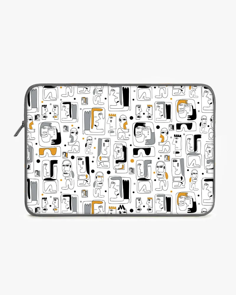 Minimalist Faces MacBook / Laptop-Sleeve