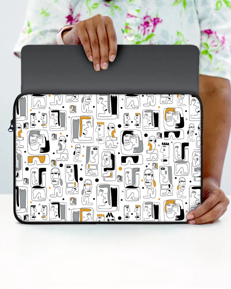 Minimalist Faces MacBook / Laptop-Sleeve