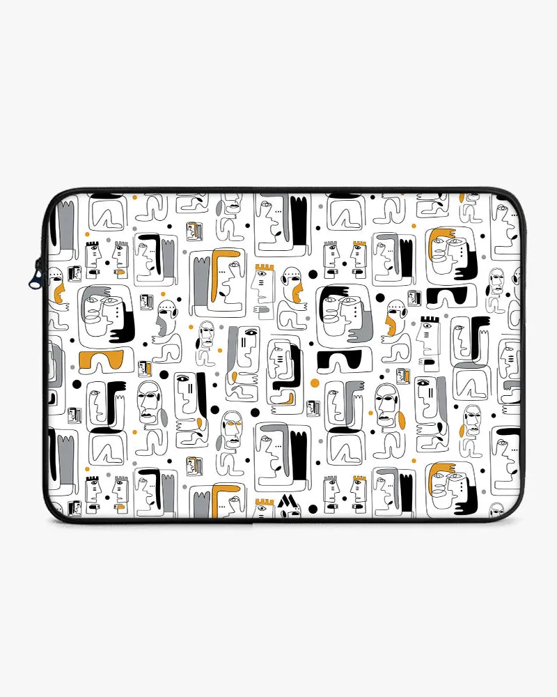 Minimalist Faces MacBook / Laptop-Sleeve
