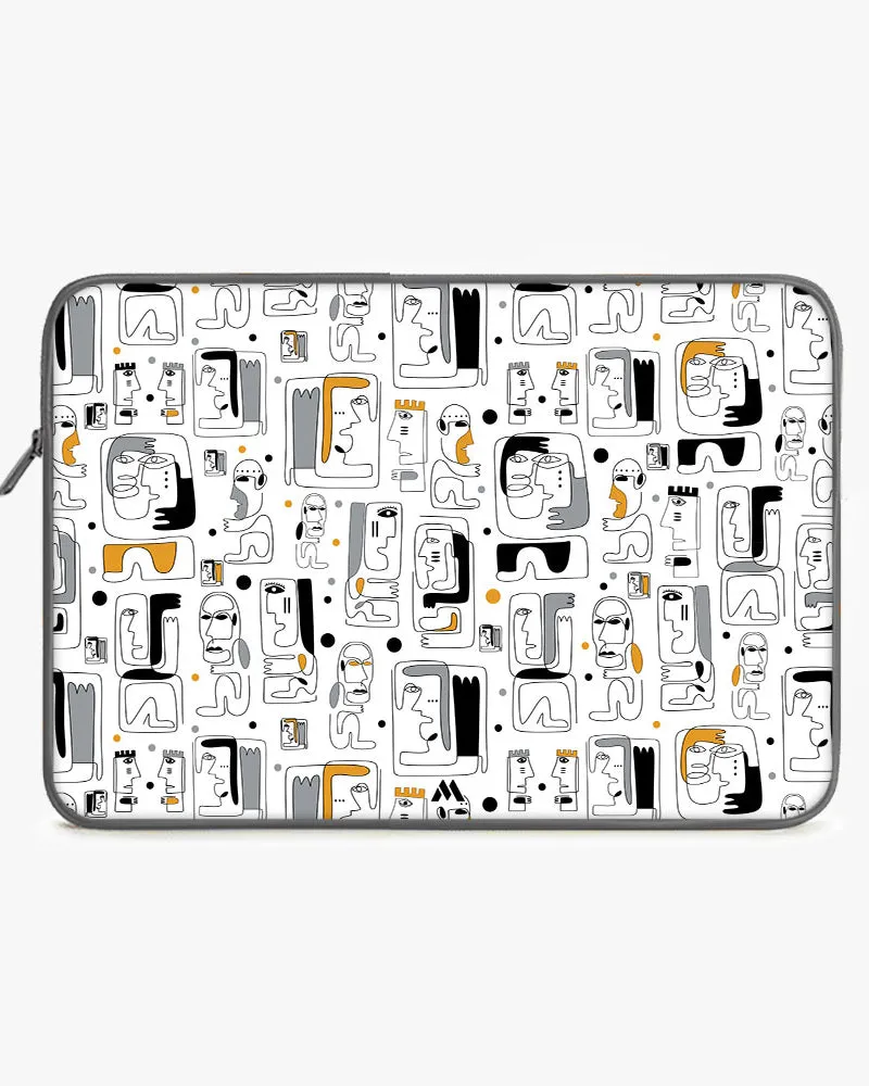 Minimalist Faces MacBook / Laptop-Sleeve