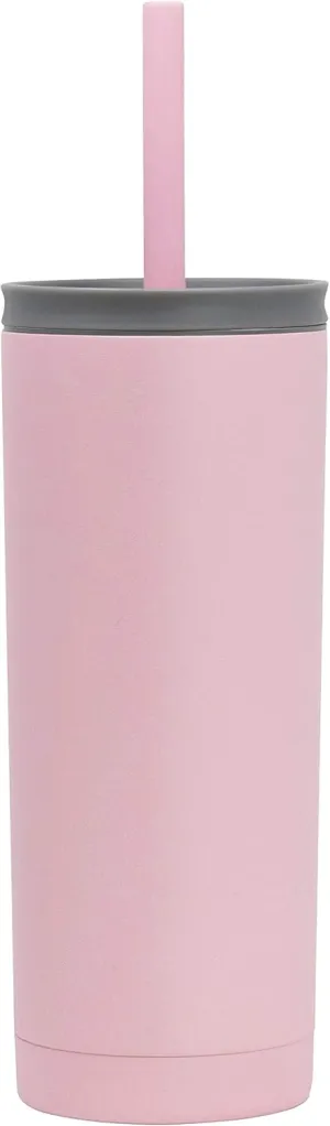 MIRA 20 oz Stainless Steel Vacuum Insulated Tumbler with 2 lids - Straw Lid & Flip Lid - Insulated Travel Tumbler Mug for Hot or Cold Drinks - Taffy Pink
