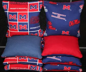 Mississippi OLE Miss Cornhole Bean Bags 8 Regulation Game Toss Tailgate Bags