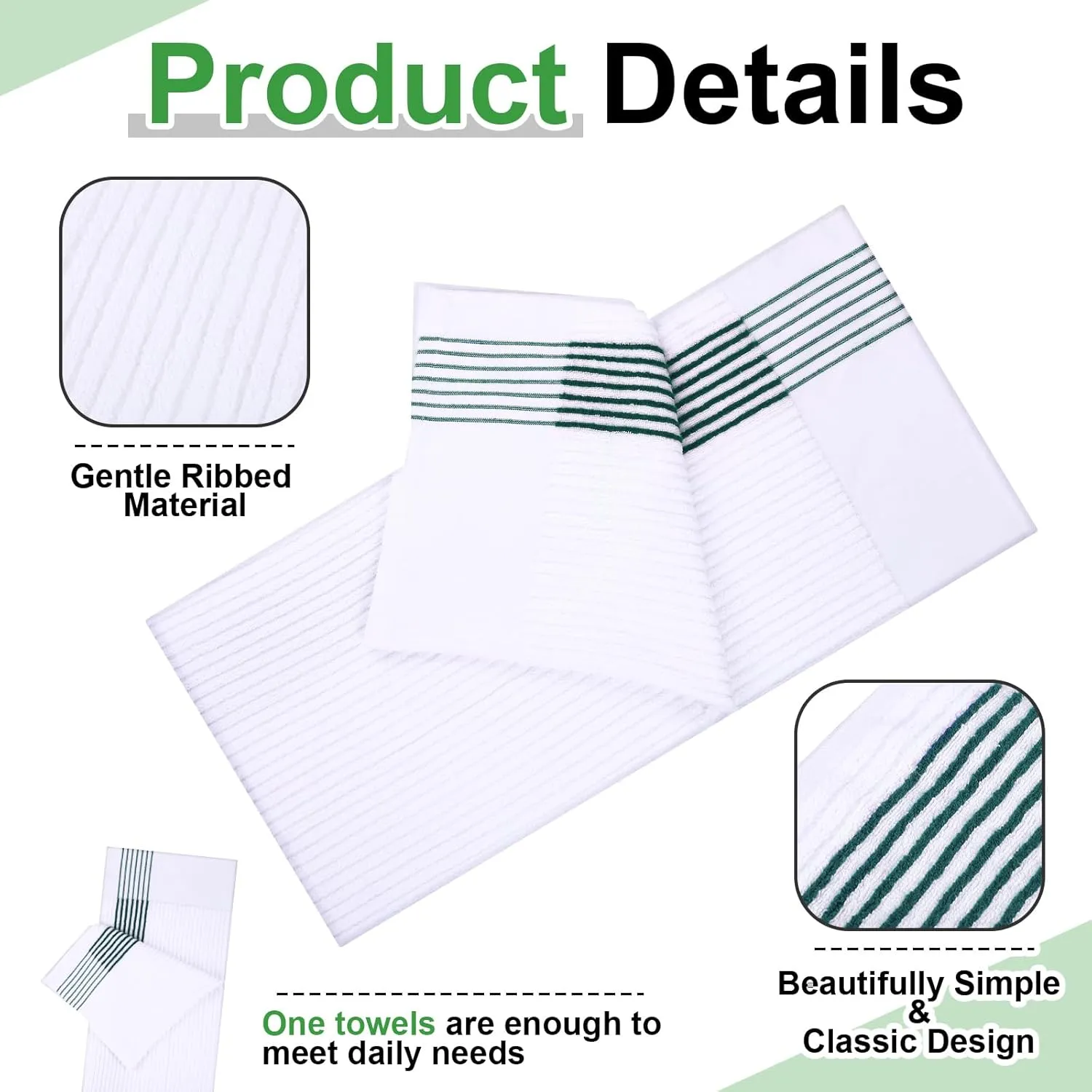 Mixweer Caddy Golf Towel 22" x 42" Large Caddy Towel Camping Sport Towels Cotton Soft Towels for Man Golf Lovers