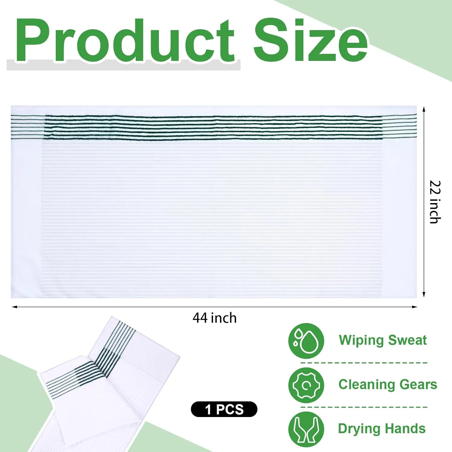 Mixweer Caddy Golf Towel 22" x 42" Large Caddy Towel Camping Sport Towels Cotton Soft Towels for Man Golf Lovers