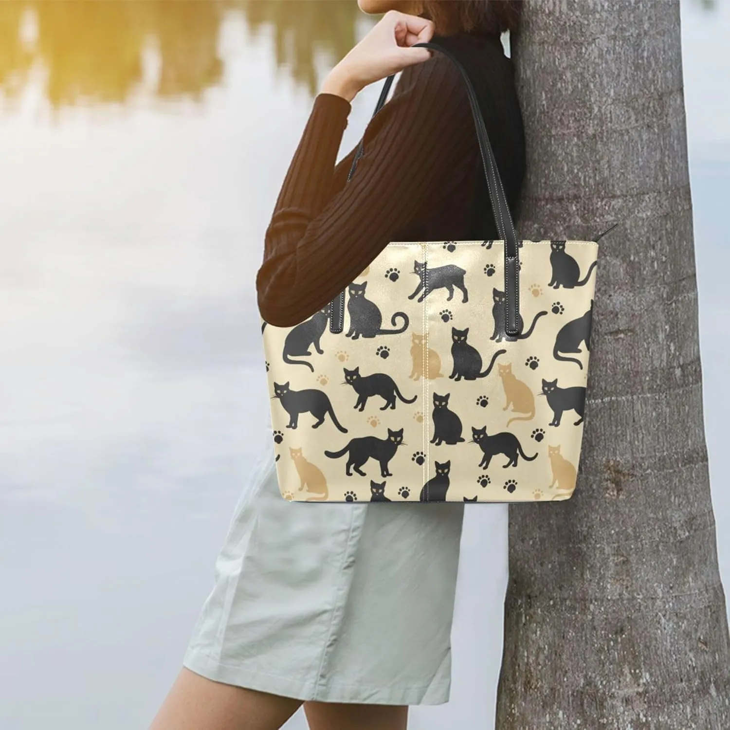 MNSRUU Boho Tote Bag Flowers Flamingo Travel Women Purses and Handbags