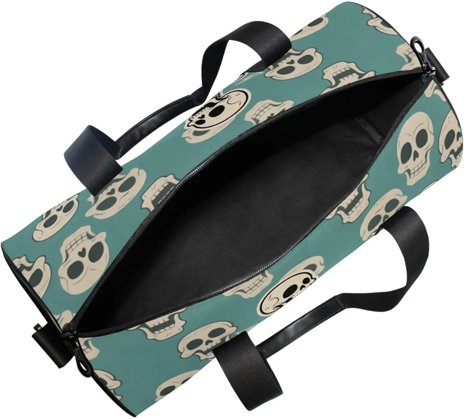 MNSRUU Sports Duffel Bags, Skeleton Motorcycle Athletic Gym Bag Overnight Workout Travel Tote Luggage for Men Women Yoga