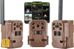 Moultrie Edge Cellular Trail Camera - Auto Connect - Nationwide Coverage - 720p Video with Audio - Built in Memory - Cloud Storage - 80 ft Low Glow IR LED Flash