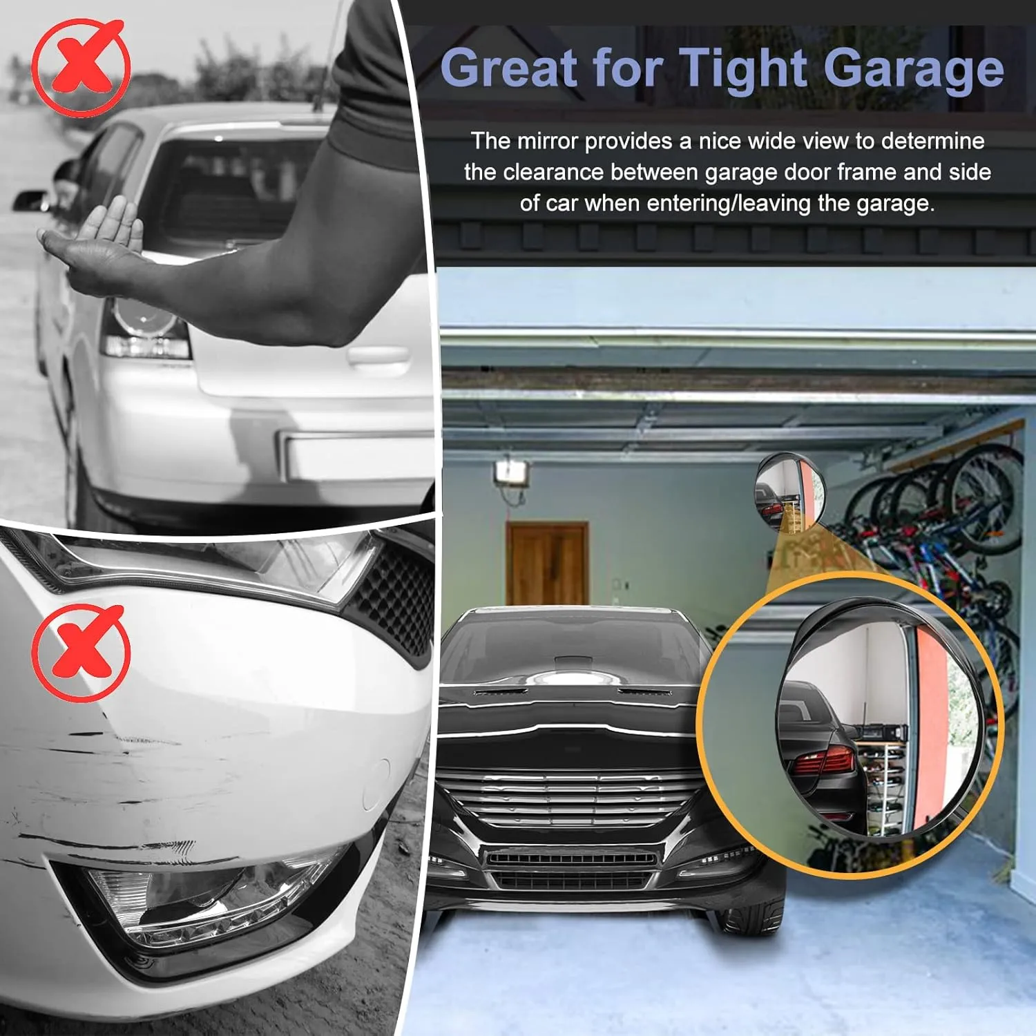 moveland Convex Security Mirror - 16 Inch Adjustable Wide View, Acrylic Shatterproof for Traffic, Parking, Driveway, Store, Garage, Warehouse, Blind Spot - Support Indoor and Outdoor